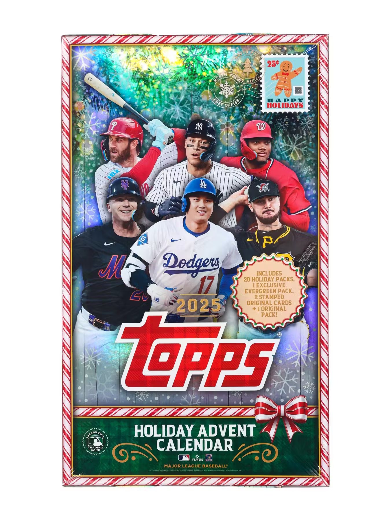 2025 Topps Holiday MLB Baseball Advent Calendar Box