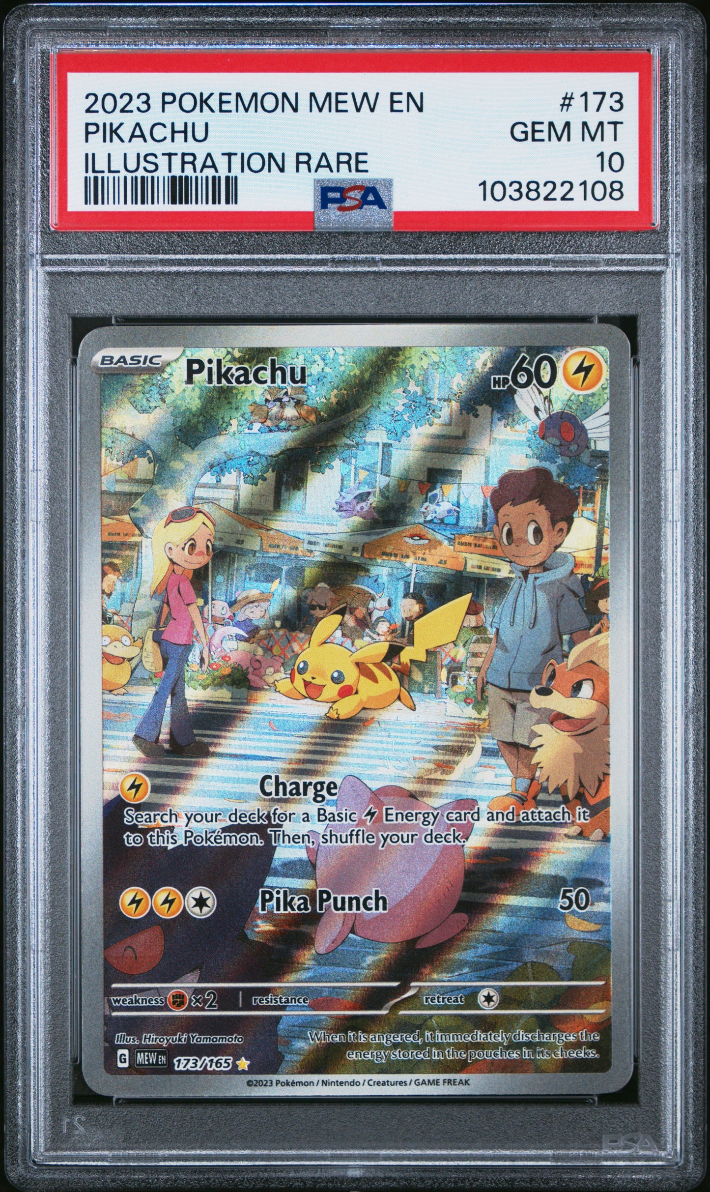 2023 POKEMON MEW EN-151 PIKACHU #173 PSA 10 - Image 2