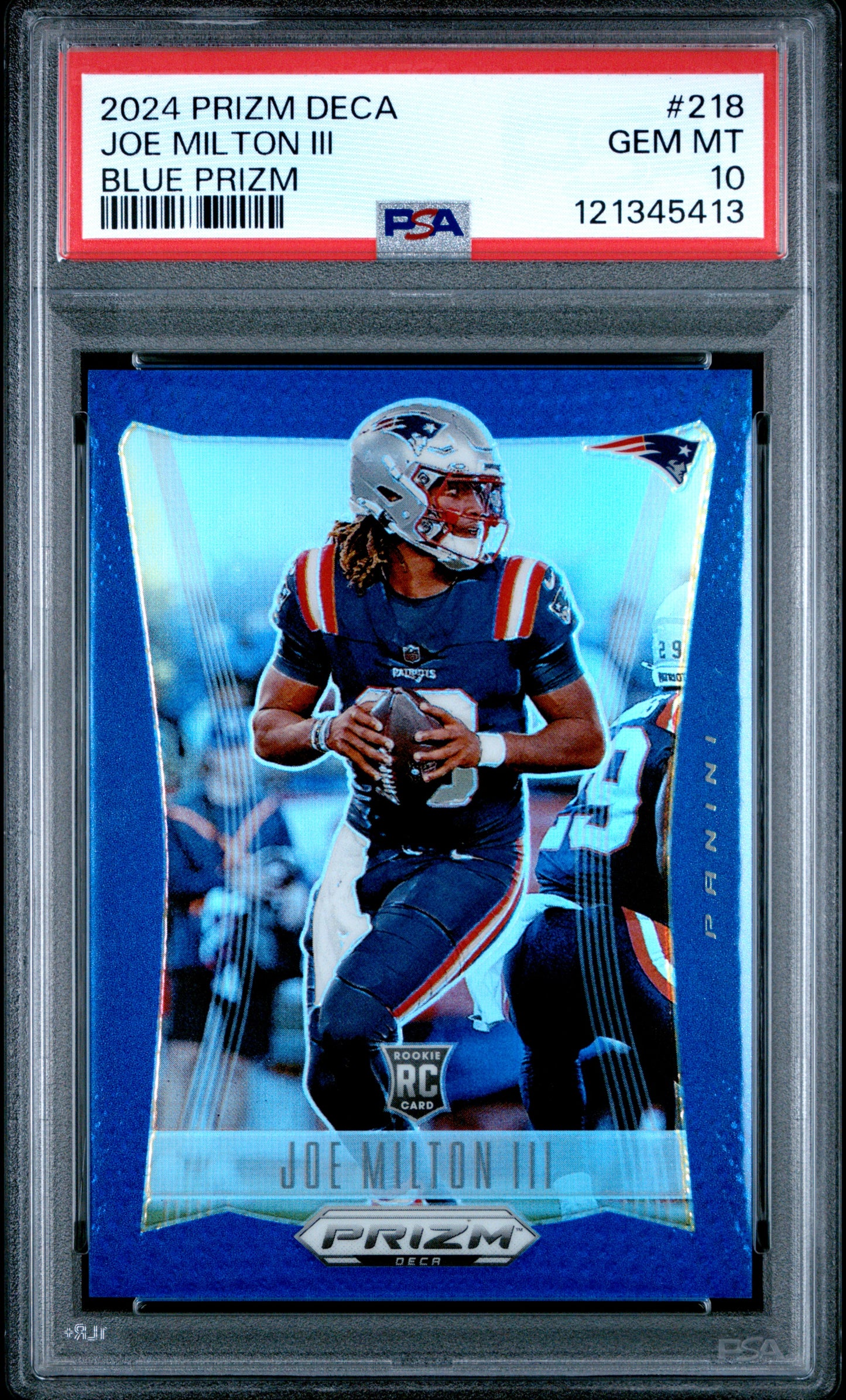 2024 PANINI PRIZM DECA JOE MILTON III #218 PSA 10 - Image 2