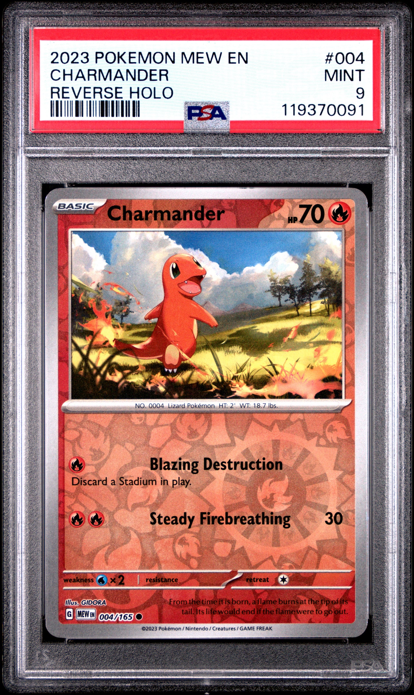 2023 POKEMON MEW EN-151 CHARMANDER #004 PSA 9 - Image 2