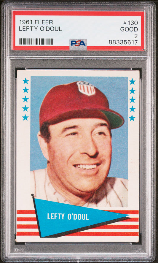 1961 FLEER LEFTY O'DOUL #130 PSA 2 - Image 2