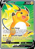 SWSH09: Brilliant Stars Raichu V (Full Art) #158/172 NEAR MINT - FOIL - Image 1