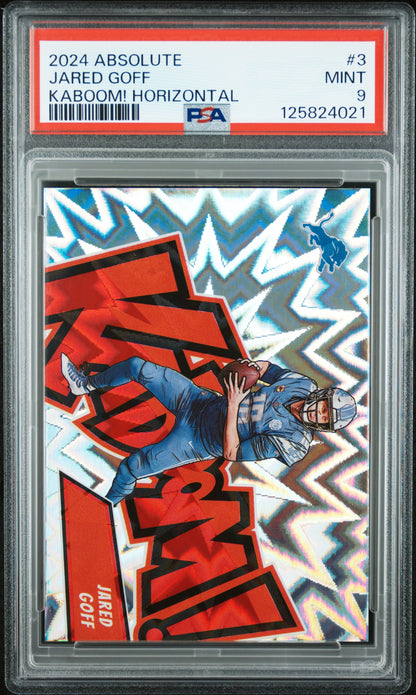 2024 PANINI ABSOLUTE KABOOM! HORIZONTAL JARED GOFF #3 PSA 9 - Image 1