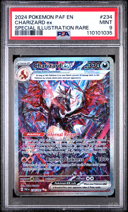 2024 POKEMON PAF EN-PALDEAN FATES CHARIZARD ex #234 PSA 9 - Image 2