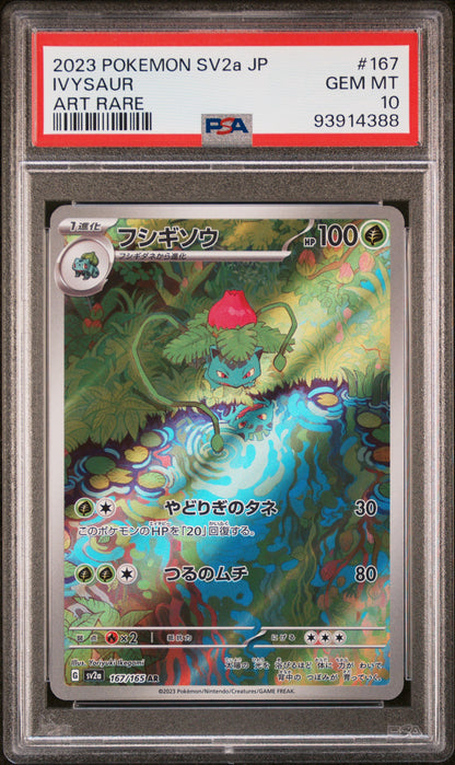 2023 POKEMON JAPANESE SV2a-POKEMON 151 IVYSAUR #167 PSA 10 - Image 1