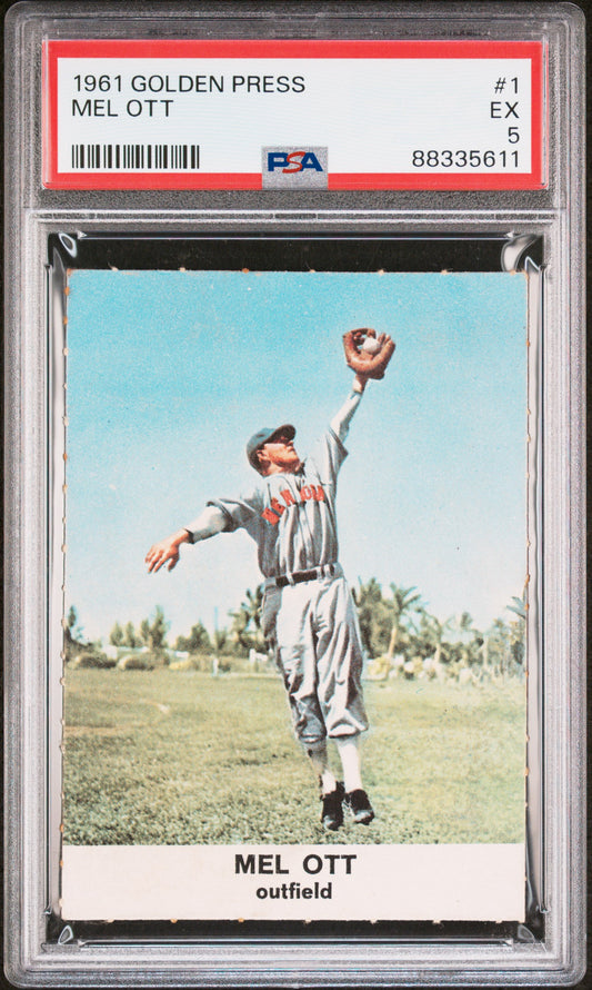 1961 GOLDEN PRESS MEL OTT #1 PSA 5 - Image 1