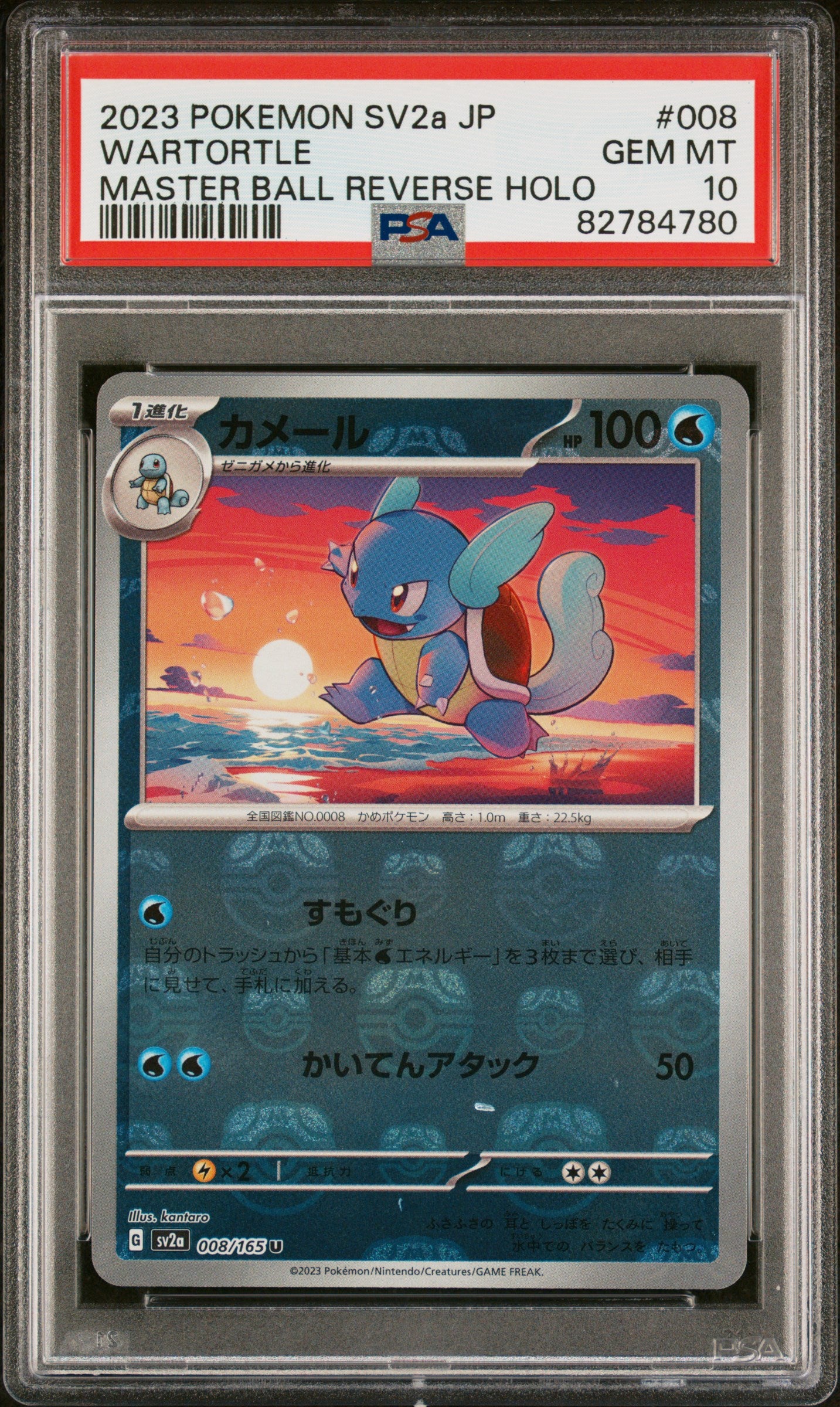 2023 POKEMON JAPANESE SV2a-POKEMON 151 WARTORTLE #008 PSA 10 - Image 1
