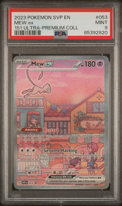 2023 POKEMON SVP EN-SV BLACK STAR PROMO MEW ex #053 PSA 9 - Image 1