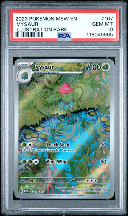 2023 POKEMON MEW EN-151 IVYSAUR #167 PSA 10 - Image 2
