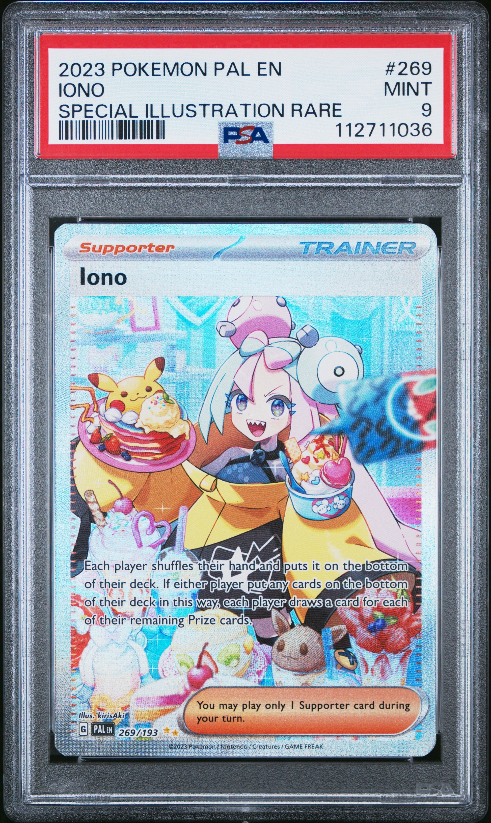 2023 POKEMON PAL EN-PALDEA EVOLVED IONO #269 PSA 9 - Image 2