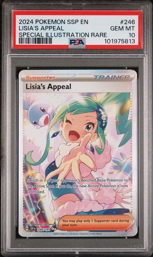2024 POKEMON SSP EN-SURGING SPARKS LISIA'S APPEAL #246 PSA 10 - Image 1