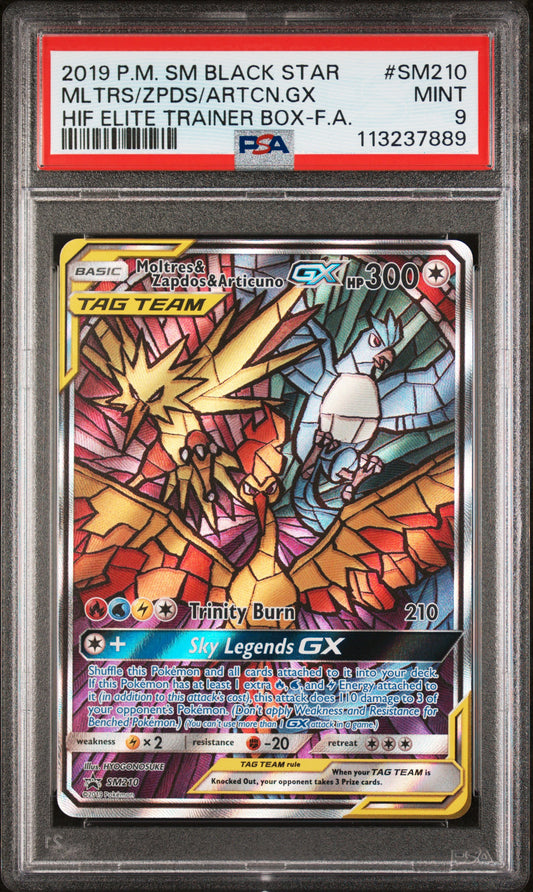 2019 POKEMON SM BLACK STAR PROMO MLTRS/ZPDS/ARTCN.GX #SM210 PSA 9 - Image 1