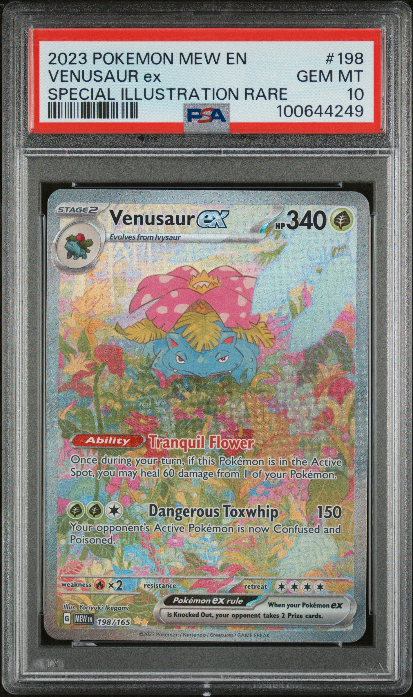 2023 POKEMON MEW EN-151 VENUSAUR ex #198 PSA 10 - Image 1