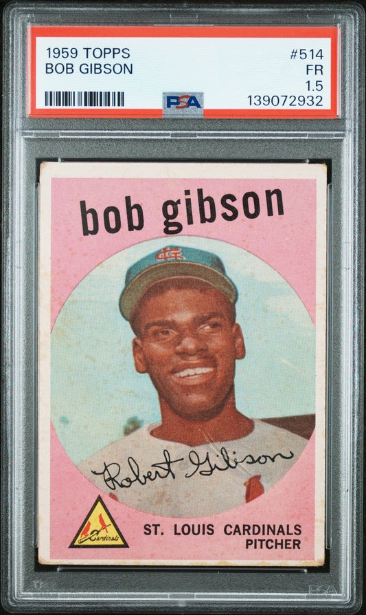 1959 TOPPS BOB GIBSON #514 PSA 1 - Image 1
