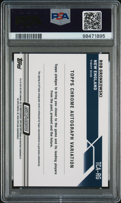 2023 TOPPS COMPOSITE TOPPS CHROME AUTOGRAPHS ROB GRONKOWSKI #TCARG PSA 9 - Image 2