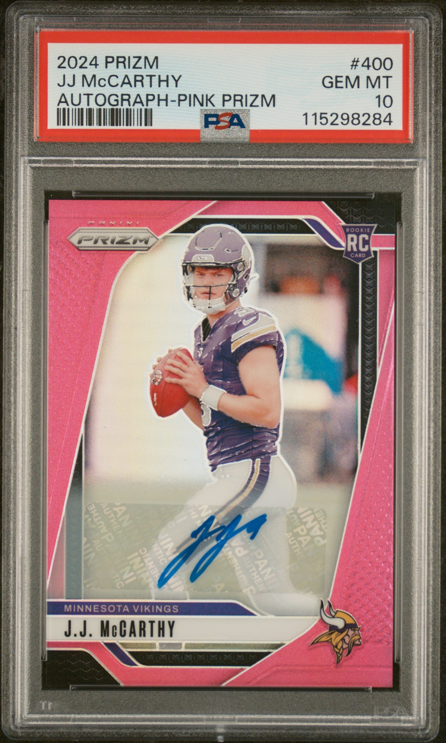 2024 PANINI PRIZM JJ McCARTHY #400 PSA 10 - Image 1
