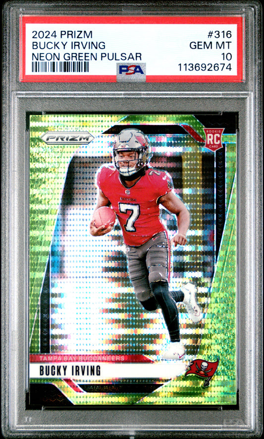 2024 PANINI PRIZM BUCKY IRVING #316 PSA 10 - Image 1