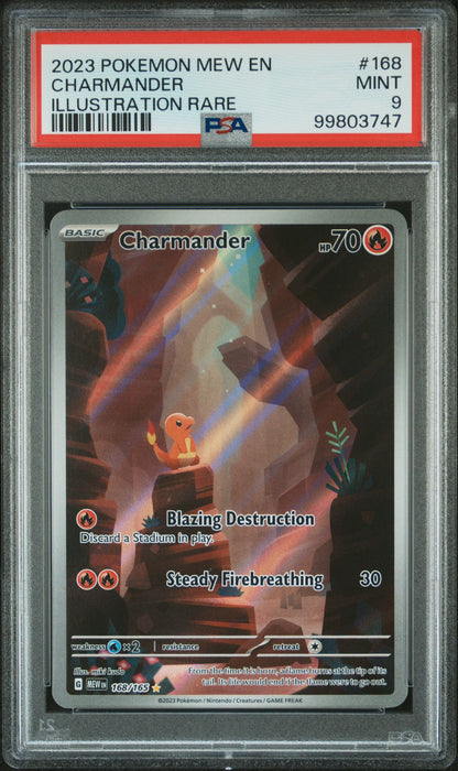 2023 POKEMON MEW EN-151 CHARMANDER #168 PSA 9 - Image 1