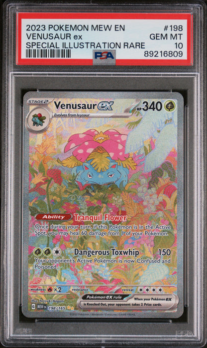2023 POKEMON MEW EN-151 VENUSAUR ex #198 PSA 10 - Image 1