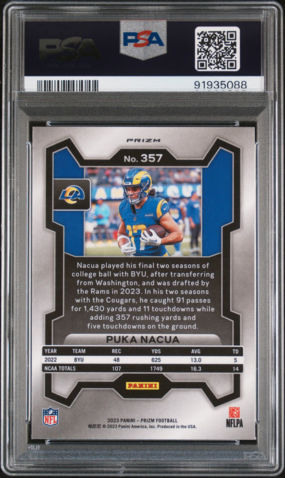 2023 PANINI PRIZM PUKA NACUA #357 PSA 10 - Image 2