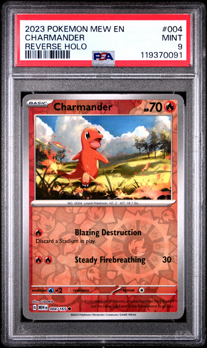 2023 POKEMON MEW EN-151 CHARMANDER #004 PSA 9 - Image 2