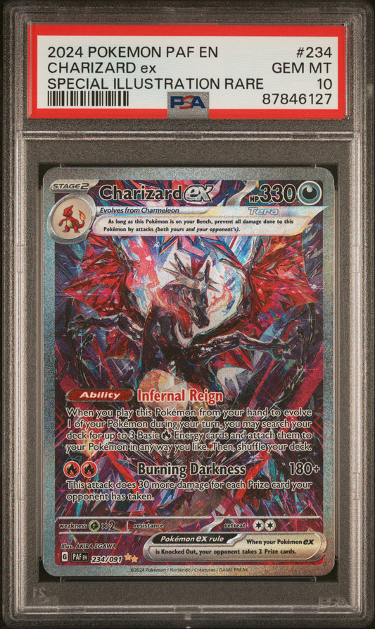 2024 POKEMON PAF EN-PALDEAN FATES CHARIZARD ex #234 PSA 10 - Image 1