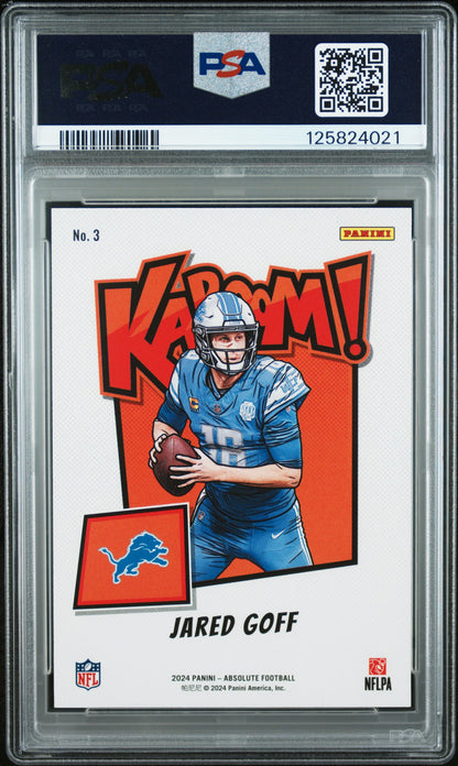 2024 PANINI ABSOLUTE KABOOM! HORIZONTAL JARED GOFF #3 PSA 9 - Image 2
