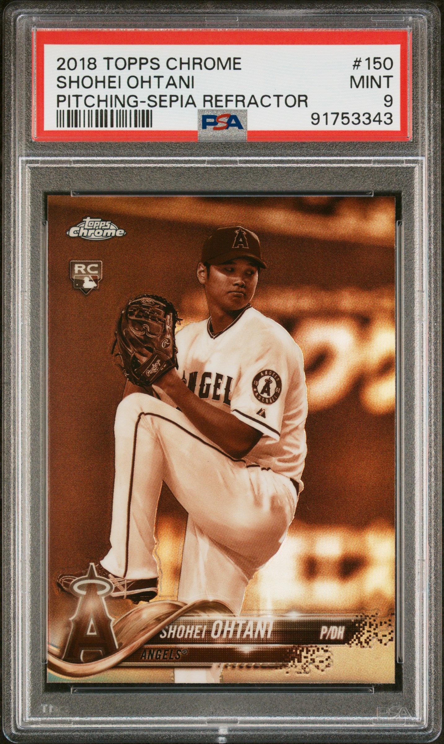 2018 TOPPS CHROME SHOHEI OHTANI #150 PSA 9 - Image 1
