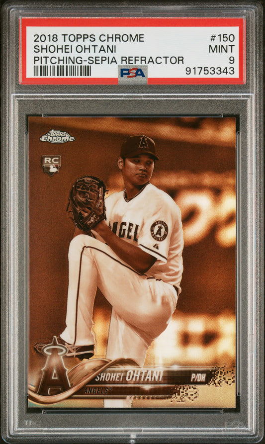 2018 TOPPS CHROME SHOHEI OHTANI #150 PSA 9 - Image 1